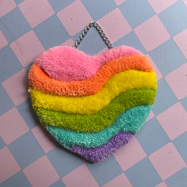 Mini Pride Heart Wall Rug